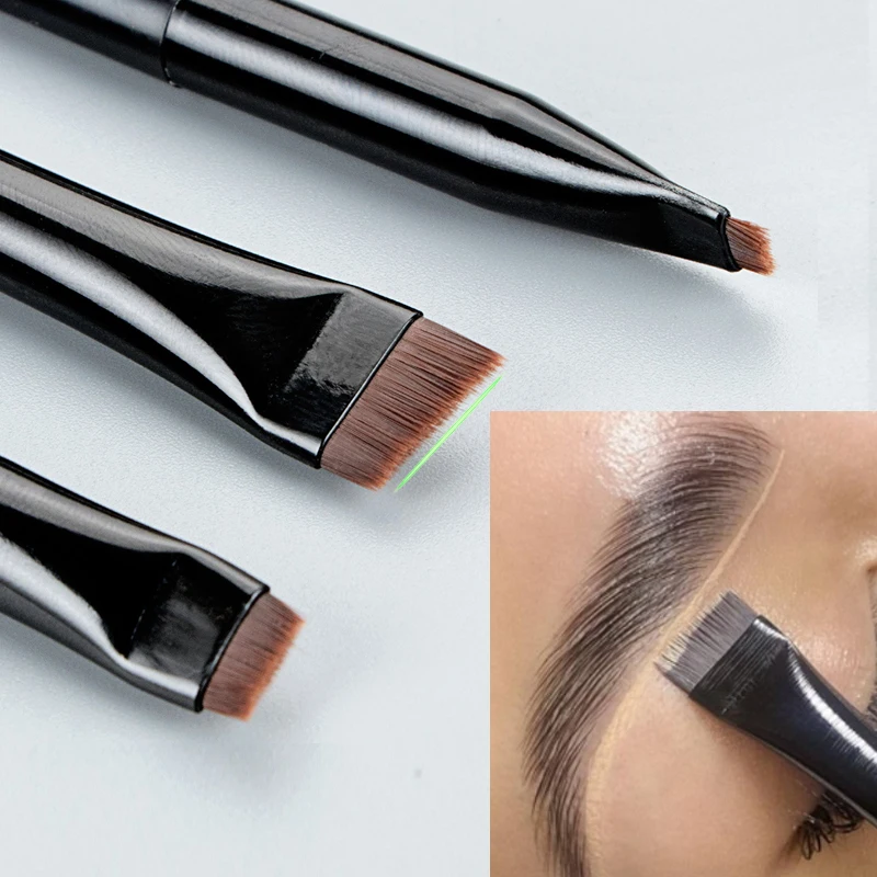 Ultra-Thin Blade Eyebrow Eyeliner Brush Bevel Brow Contour Makeup Brushes Eyelid