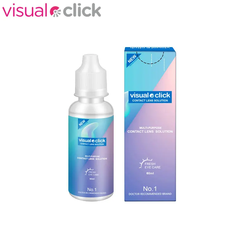 60ml Contact Lenses Solution Cleaner Replenish Multi-Purpose Solution for Soft C