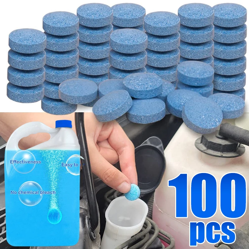 50/100PCs Solid Car Windshield Cleaners Effervescent Tablets Windscreen Window G