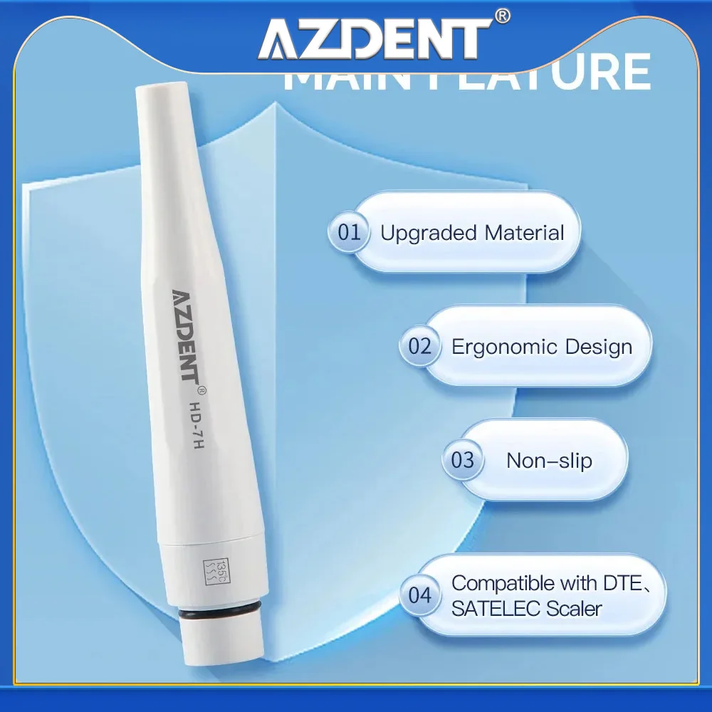 AZDENT New Ultrasonic Piezo Scaler Handpiece Fit For SATELEC/DTE 135°C High Temp