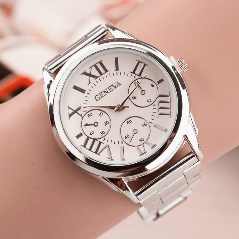Quartz Movement High Quality Classic Women Stainless Steel Waterproof Ladies Wat
