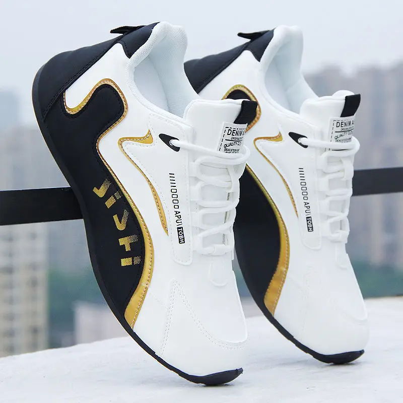 Men's PU Leather Waterproof Sneakers Casual Sports Shoes Men Lightweight Breatha