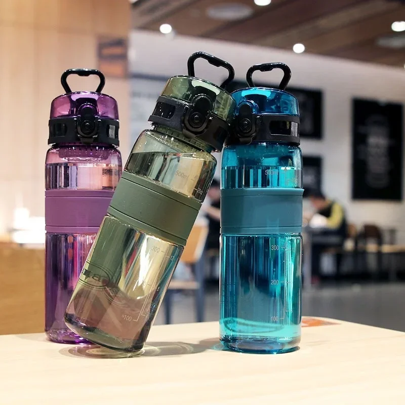 500ML Sport Water Cup Plastic Portable Water Container Couples Student Mug Large