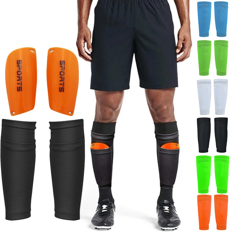 1 Pair Soccer Football Shin Guard Teens Socks Pads Professional Shields Legging 