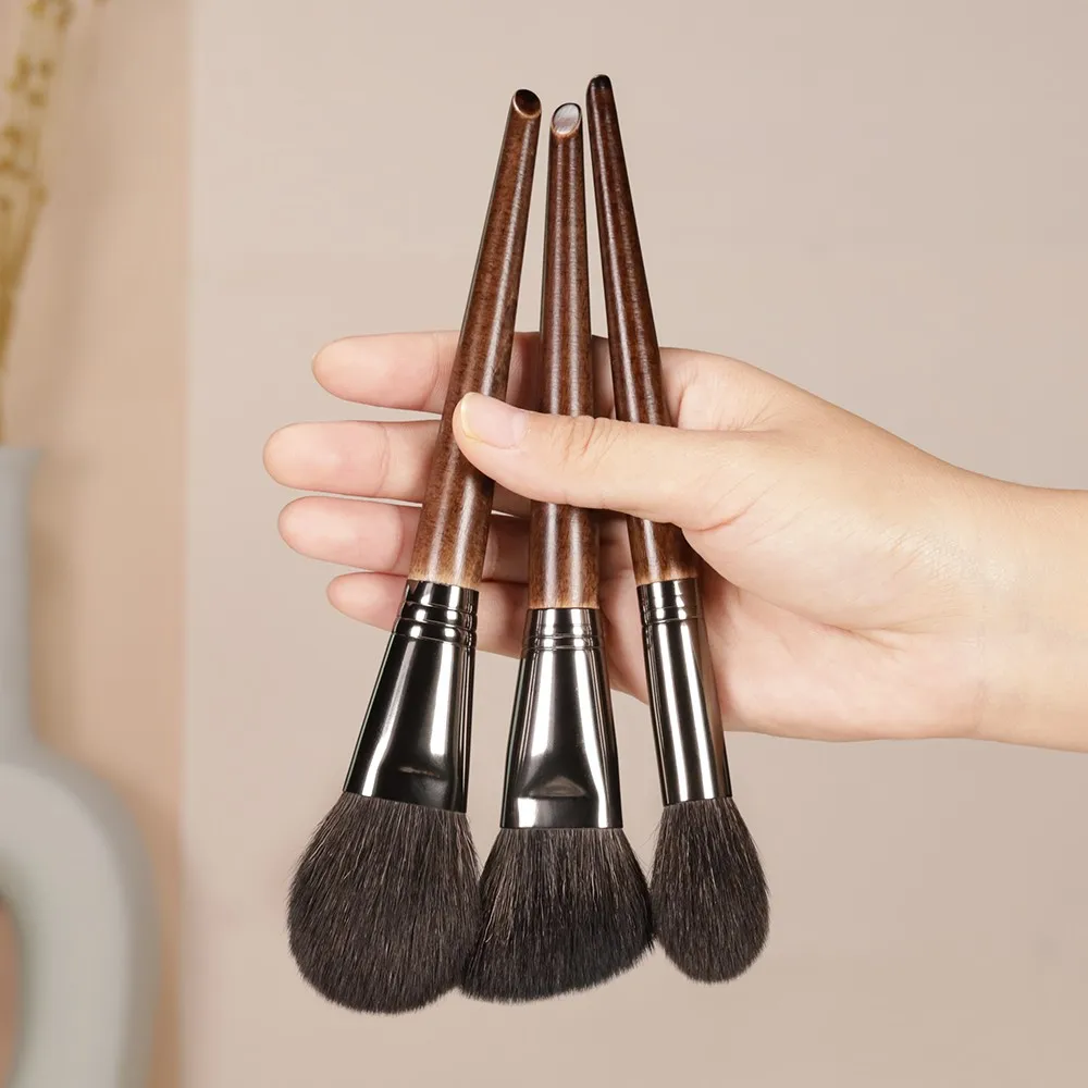 OVW Makeup Brushes Sets Soft Goat Hair Blusher Sculpting Highlight 3pcs Make Up 