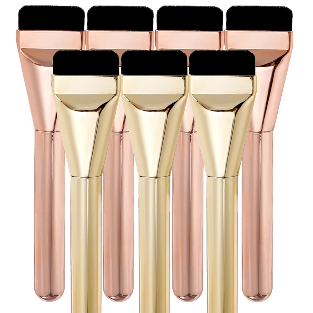 One Font Foundation Brush Plastic Tube Lightweight Ultra Thin Flat Contour Brush