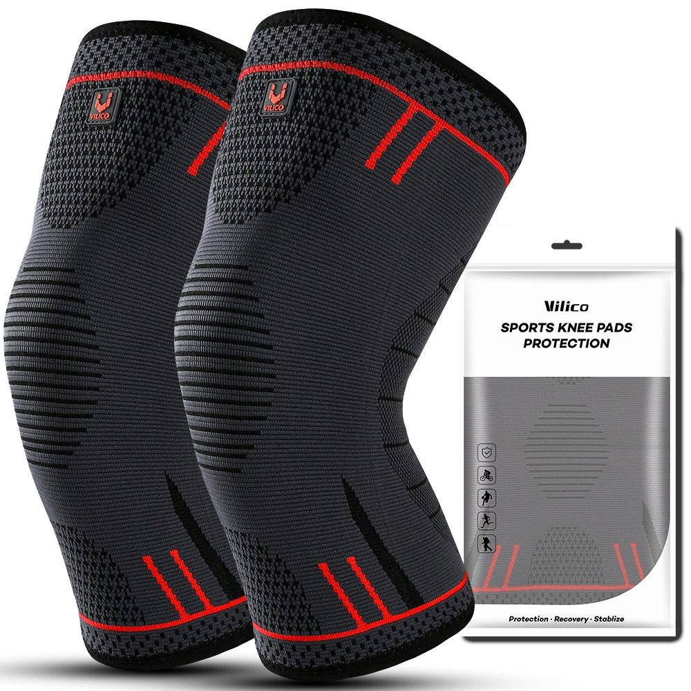 1 Pcs Compression Knee Support Sleeve Elastic Breathable Knee Pads Brace Springs
