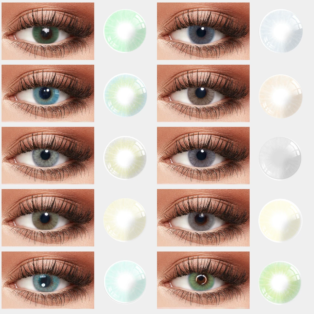 Visual Click Natural Eye Color Lens Queen Gray Colored Contact Lenses Ochre Colo