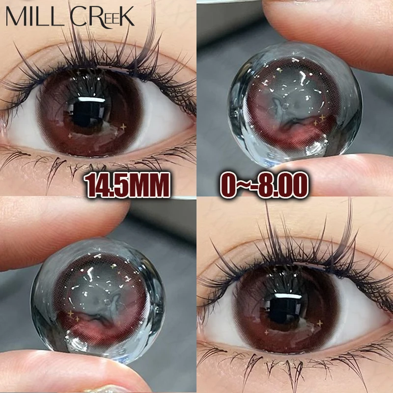 Mill creek Colored Contact Lenses for eyes Degree Myopia Yearly Use Red Beauty P