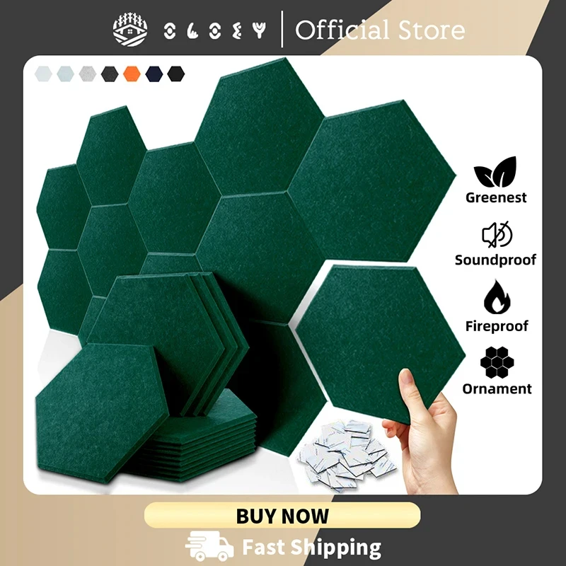 12Pcs Soundproofing For Studio Home Recording Sound Absorbing Panels Wall Panel 