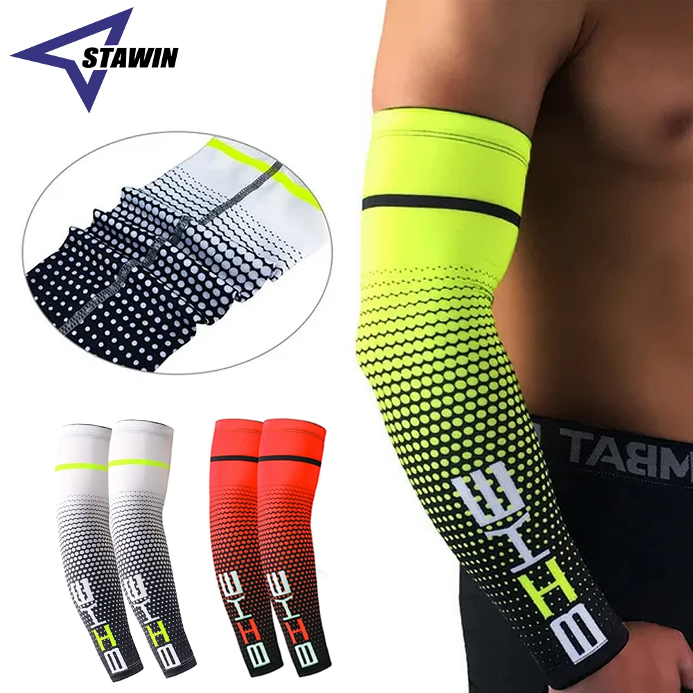 1 Pair Unisex Cycling Running Sports Sleeve Arm Cooling Sleeves UV Sun Protectio