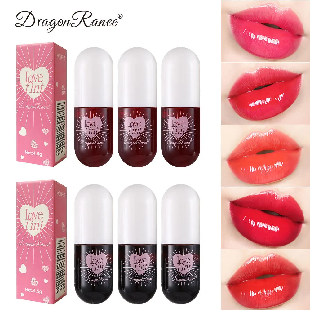 Dragonranee Lip Dye Liquid Lip Glaze Cute Waterproof Non-Stick Liquid Lipstick 6