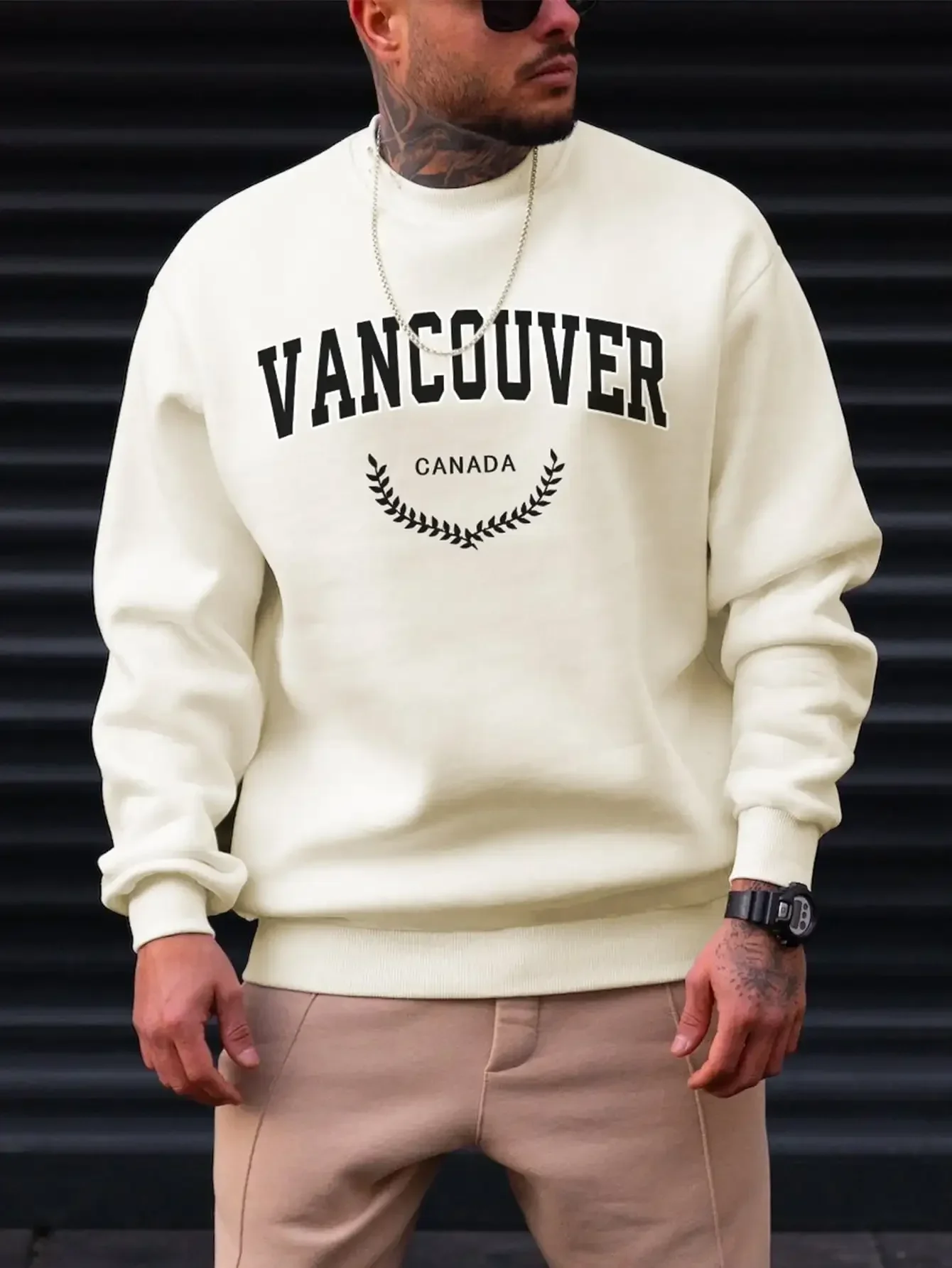 Vancouver Canada Leaf Design Mens Tops Autumn New Clothes Street Style Casual Sw