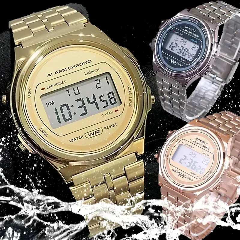 New Digital Sports Waterproof Wristwatches for Men Women Multifunction LED Elect