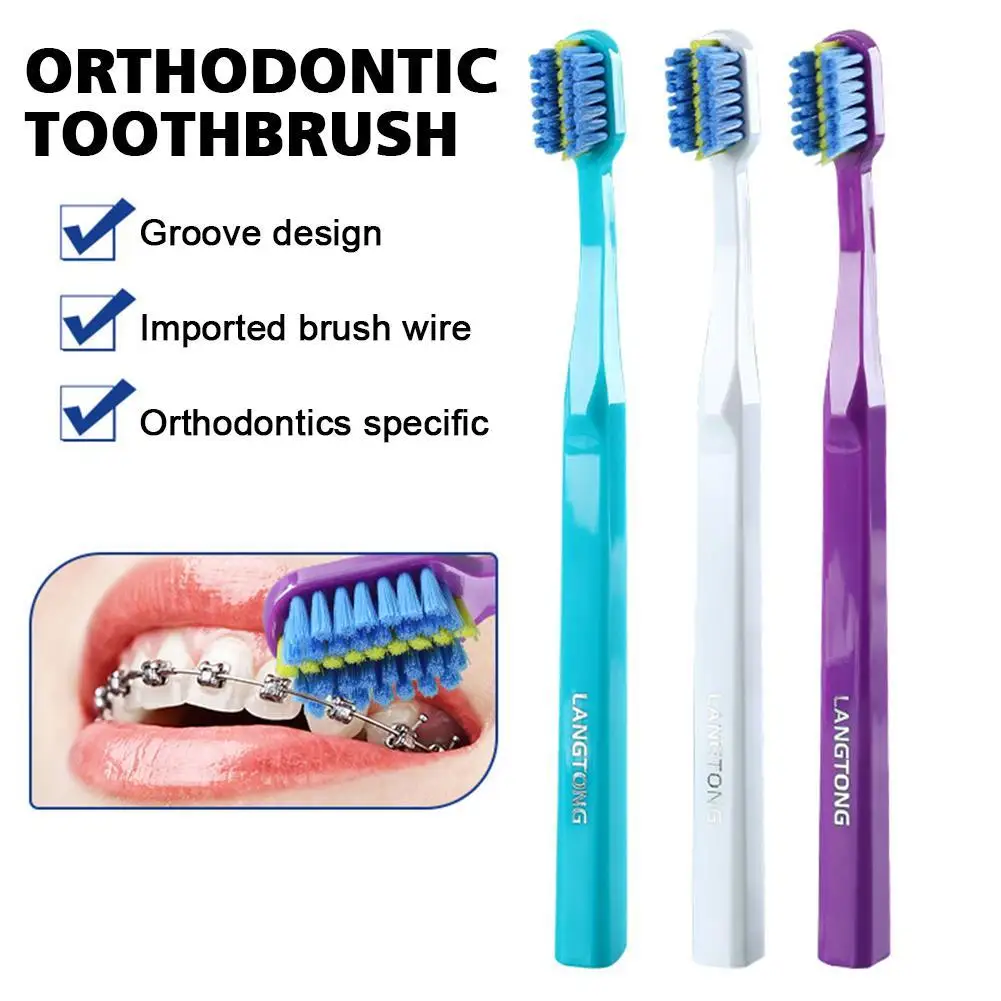 Orthodontic Toothbrush V-Trim Brush Interspace Brush for Ortho Brace Teeth Clean