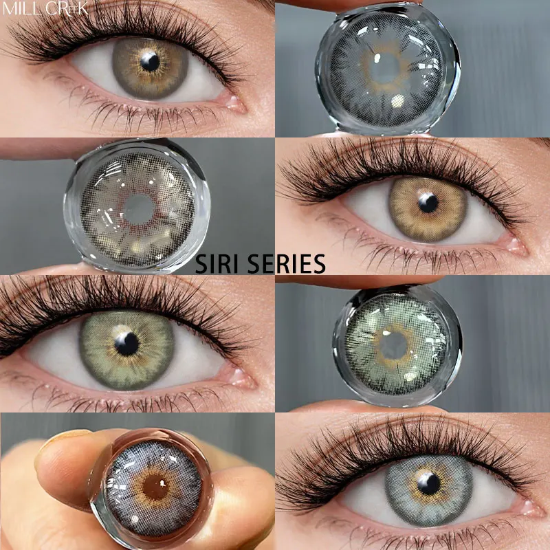 MILL CREEK 2PCS Contact Lenses for eyes Prescription Myopia yearly Dioptric Lens