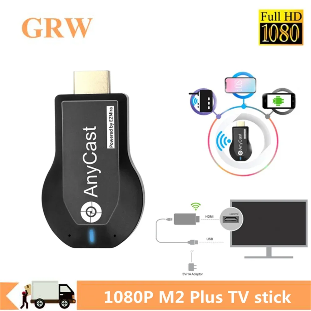1080P M2 Plus Wireless WiFi Display TV Dongle Receiver HDMI-compatible TV Stick 