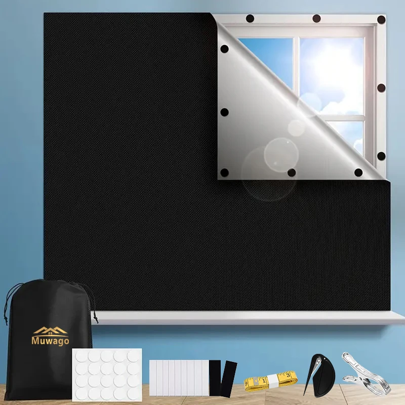 DIY Portable Travel 100% Blackout Curtain Portable Blocking Darkest Window Cloth