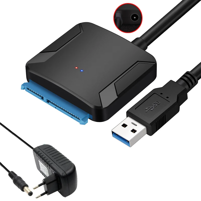 USB 3.0 SATA Cables Hard Drive Converter Male to 2.5/3.5 Inch HDD/SSD Drive Wire