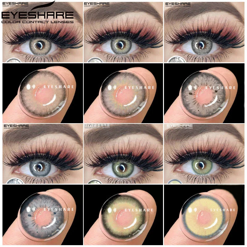 EYESHARE Natural Color Contact Lenses for Eyes YUCCA Series Soft Contacted Lens 
