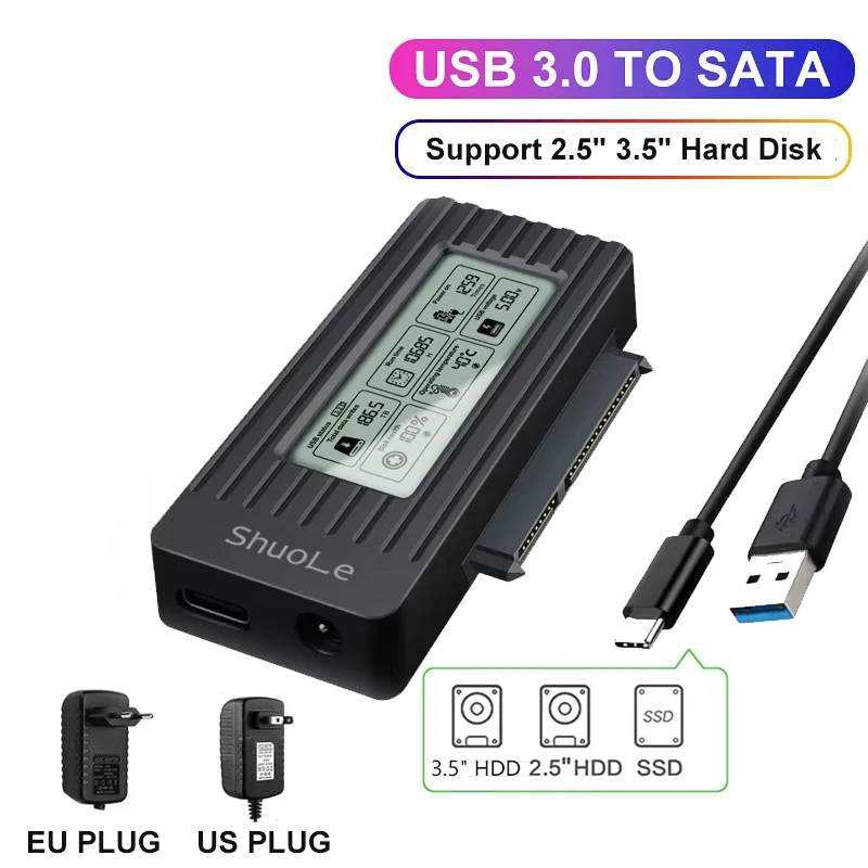 USB 3.0 to SATA IDE Hard Disk Adapter Converter Cable for 3.5 2.5 inch HDD/SSD S