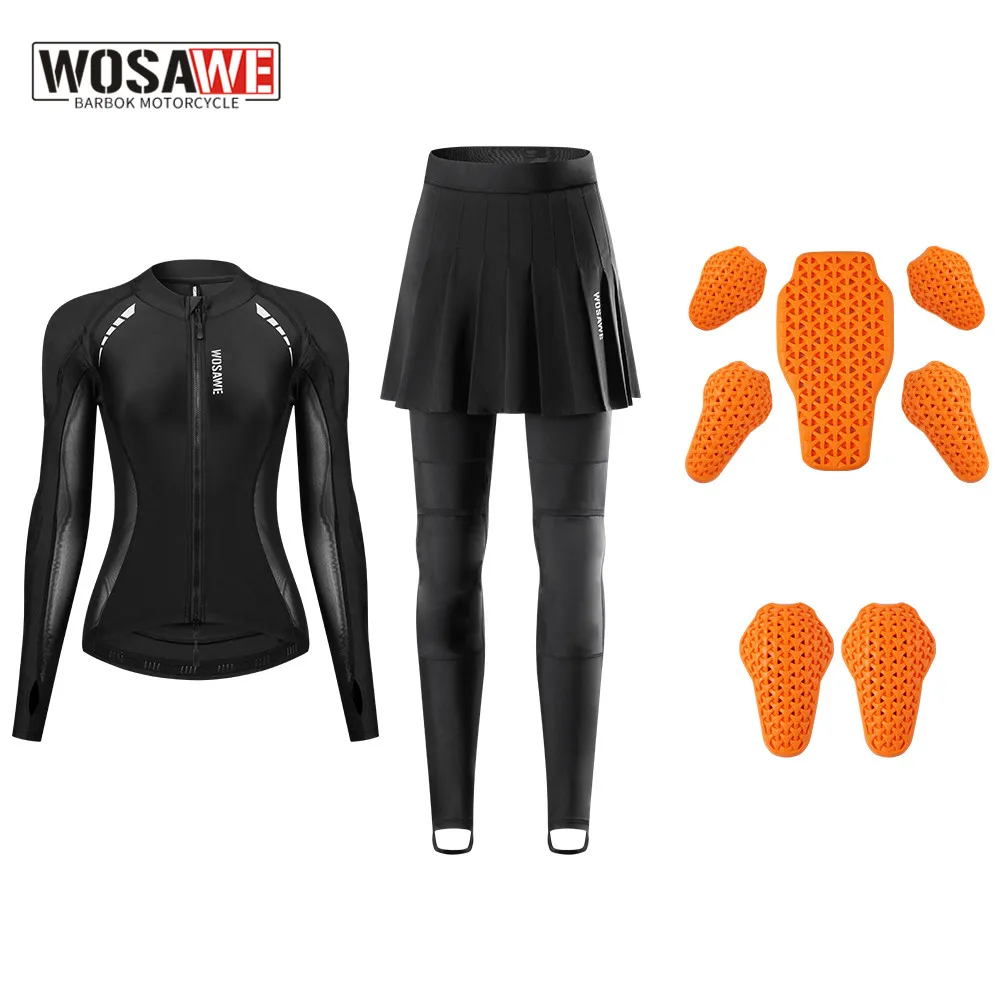 WOSAWE Motorcycle Armor Full Body Protection Women Riding Suit Motorcycle Fall R