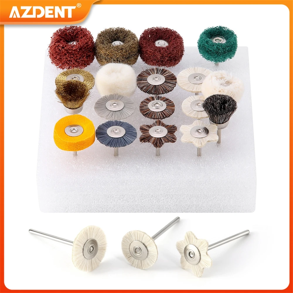 12pcs/Box Dental Polishing Brush Kits AZDENT Ceramic Porcelain Grinding Polisher