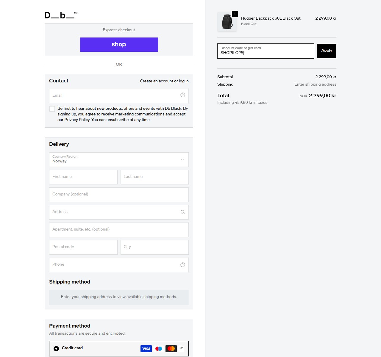 Where to enter the discount code on the DB Journey website