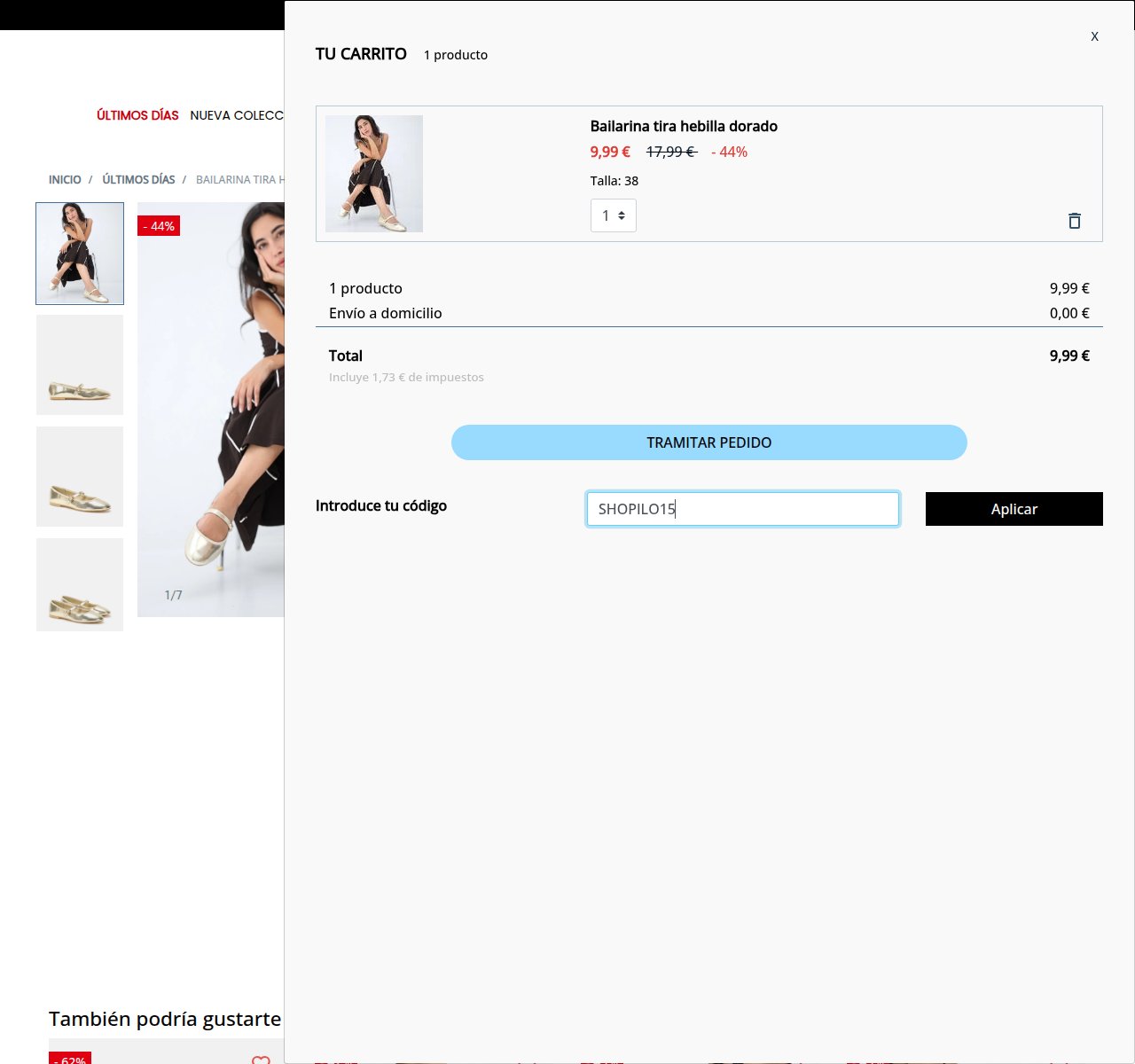 Onde inserir o código de desconto no site da MARYPAZ