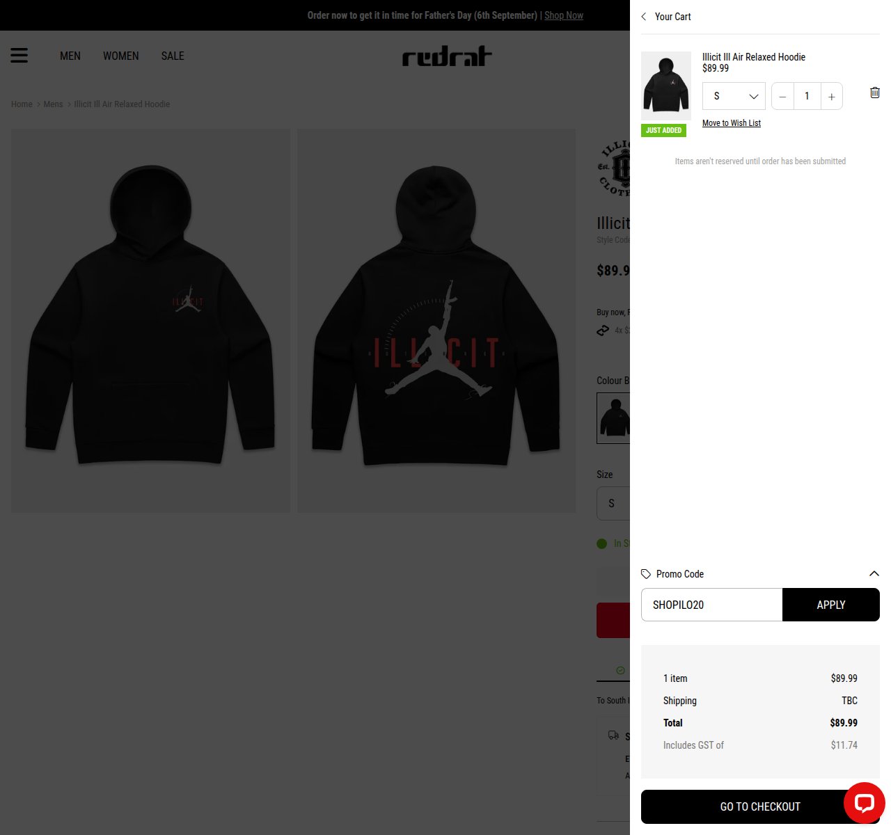 Where to enter the discount code on the Red Rat website