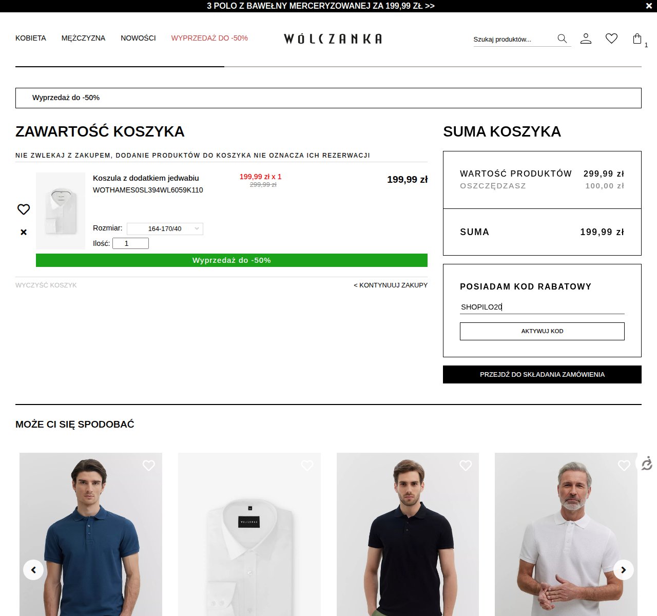 Gdzie wpisać kod rabatowy na stronie Wólczanka