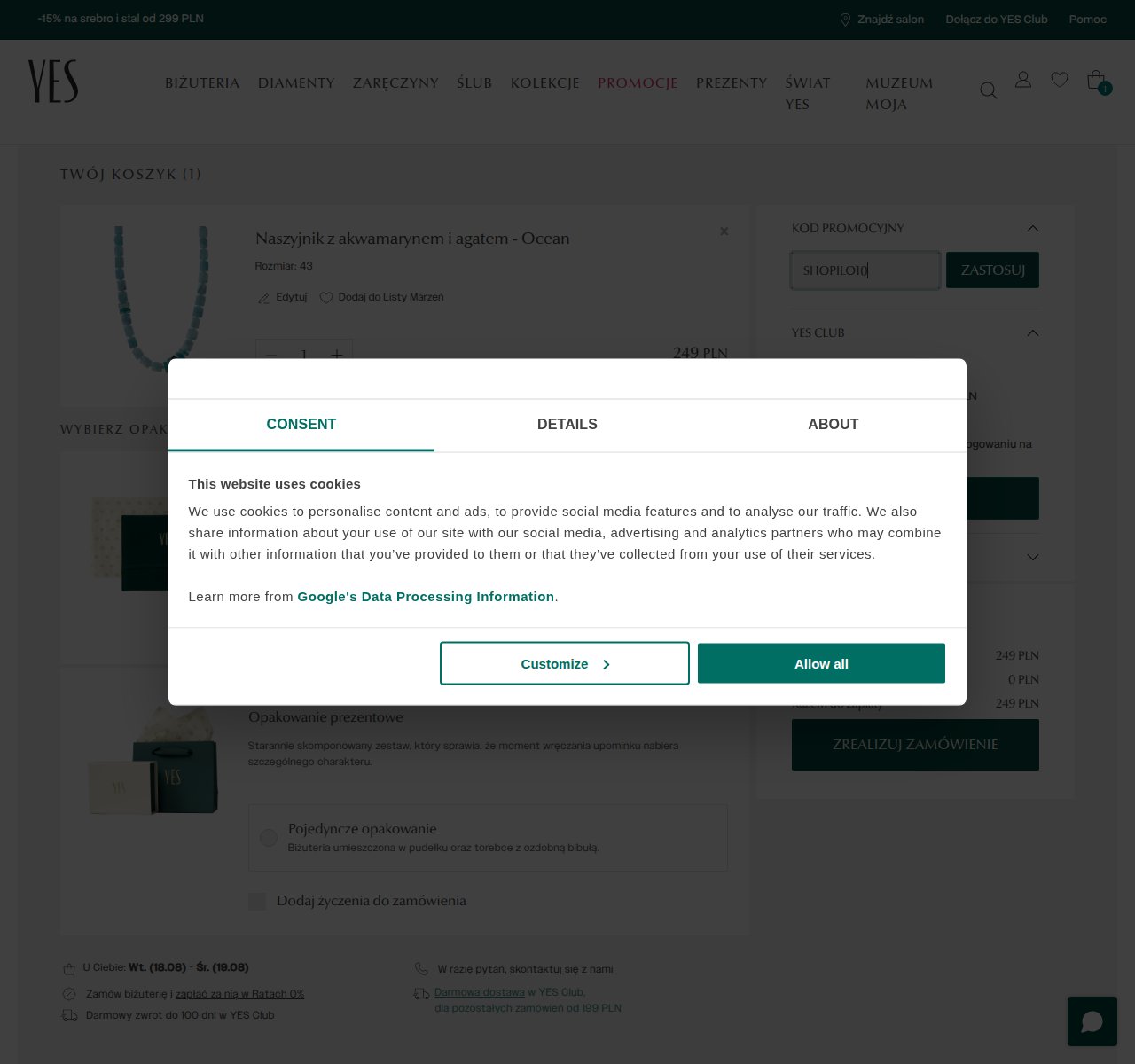 Gdzie wpisać kod rabatowy na stronie Yes.pl