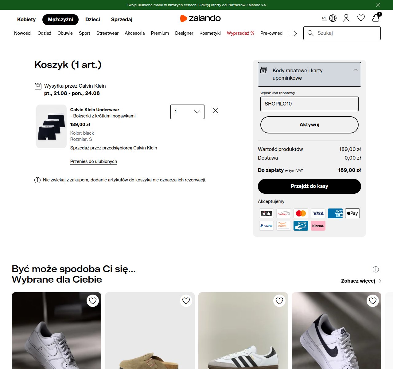Gdzie wpisać kod rabatowy na stronie Zalando