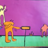 Een groepskunstwerk a la Keith Haring!