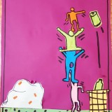 Een groepskunstwerk a la Keith Haring!