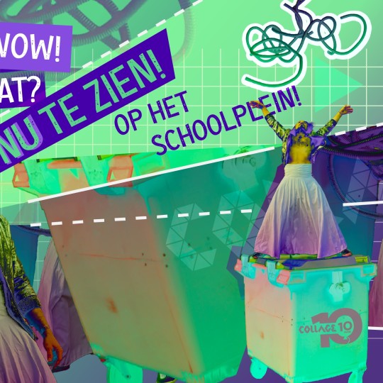 COLLAGE NU TE ZIEN op het schoolplein Digibord