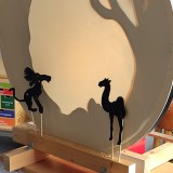 we gebruiken één kleinere tafel van voor de grote schaduwkast