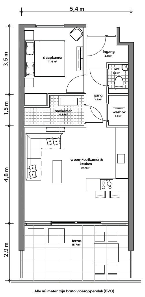 Apartment in Mambo Beach