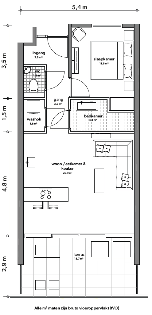 Apartment in Mambo Beach