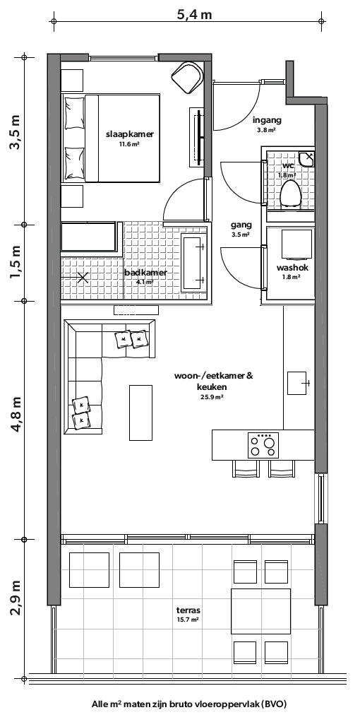 Apartment in Mambo Beach