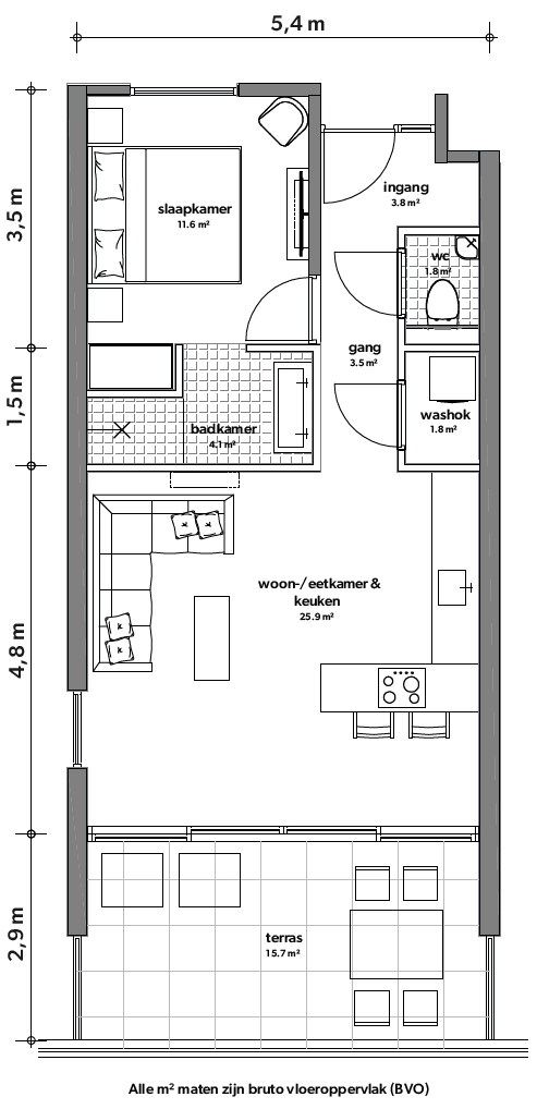 Apartment in Mambo Beach