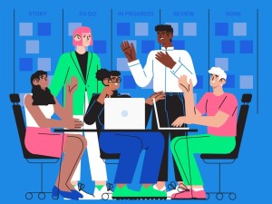 Tekening bij het artikel genaamd Wat is SCRUM en waarom werkt Websteen hiermee?