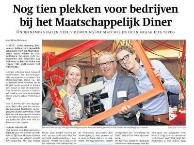 Websteen in het HuizerNieuws het Maatschappelijk Diner