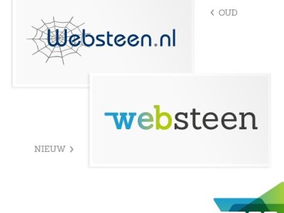 Een collage van de nieuwe huisstijl van Websteen