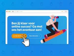 Tekening bij het artikel genaamd Hoe maak je de beste call-to-action (CTA) op je website?