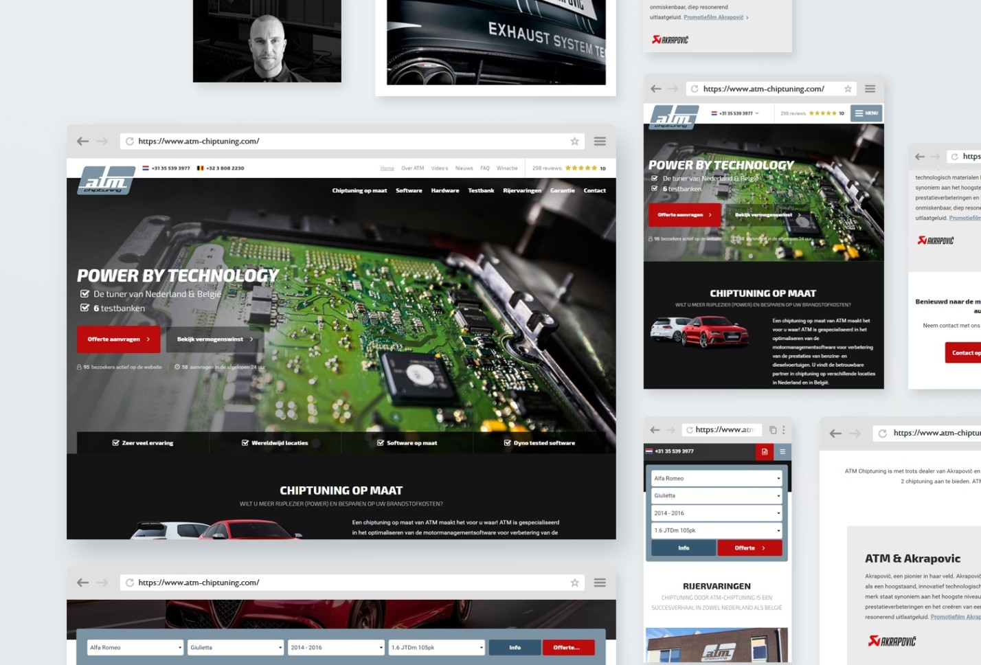 Schetsen van de website ATM-Chiptuning