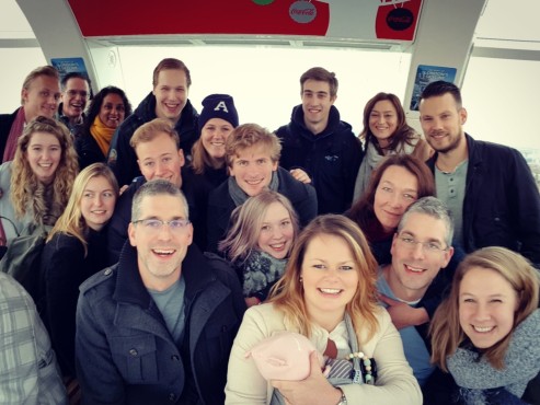 De medewerkers van Websteen tijdens hun trip naar Londen.