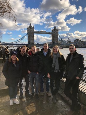 De medewerkers van Websteen tijdens hun trip naar Londen.