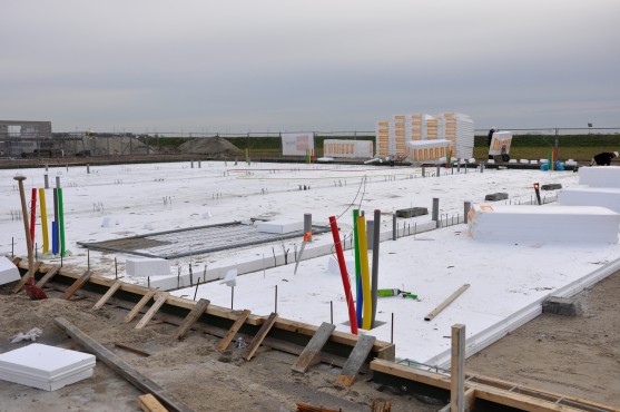 Bouwfoto van de nieuwbouw in Blaricummermeent.