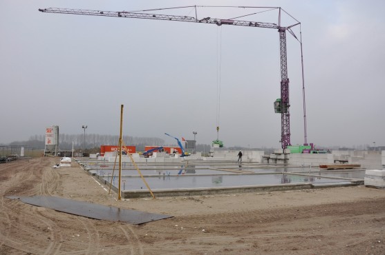 Bouwfoto van de nieuwbouw in Blaricummermeent.